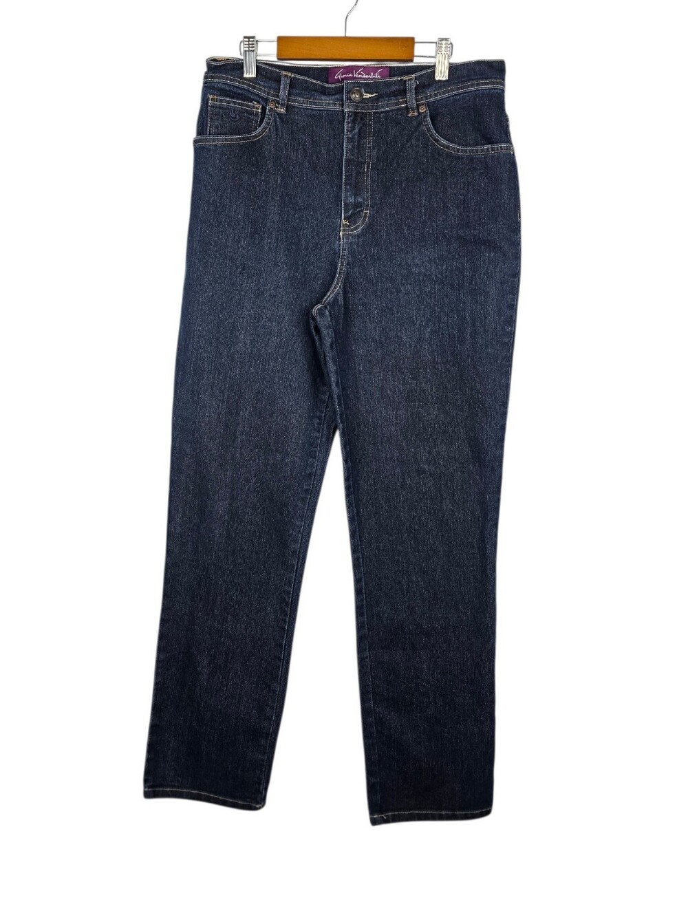 Gloria‎ Vanderbilt Amanda Classic Tapered Leg Stretch Womens Size 10 Dark Denim